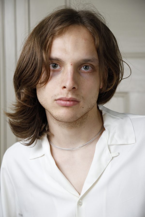 FULL SLEEVED CAMP COLLAR SHIRT IN MATTE CREAM SILK - Image 4