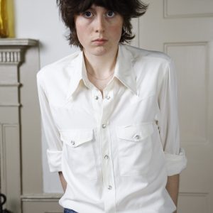 WESTERN SHIRT IN MATTE CREAM SILK