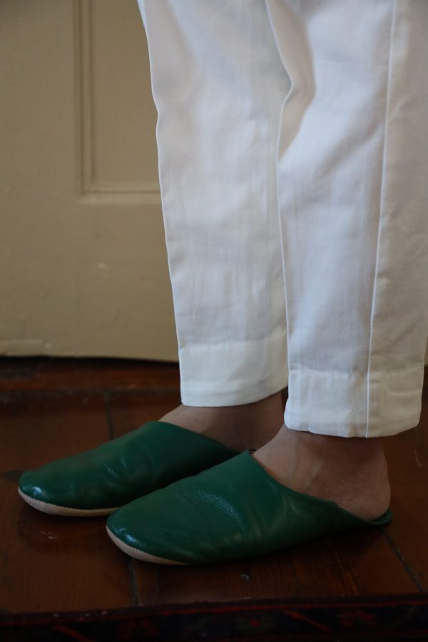 IVORY TAPERED PANTS IN BRUSHED COTTON TWILL - Image 7