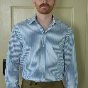 HAND-SEWN FORMAL SHIRT IN CLASSIC BENGAL STRIPE 100s 2-PLY POPLIN