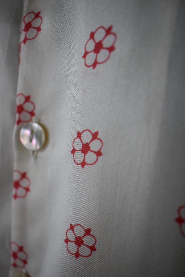 CAMP COLLAR SHIRT IN IVORY TWILL SILK FLORAL SHIRT 6 CAMP COLLAR SHIRT IN IVORY TWILL SILK FLORAL SHIRT - Image 6