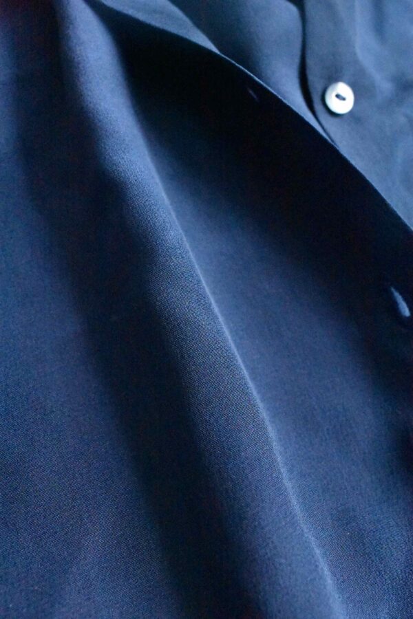 SIMPLE SHIRT IN NAVY SILK CREPE DE CHINE - Image 4