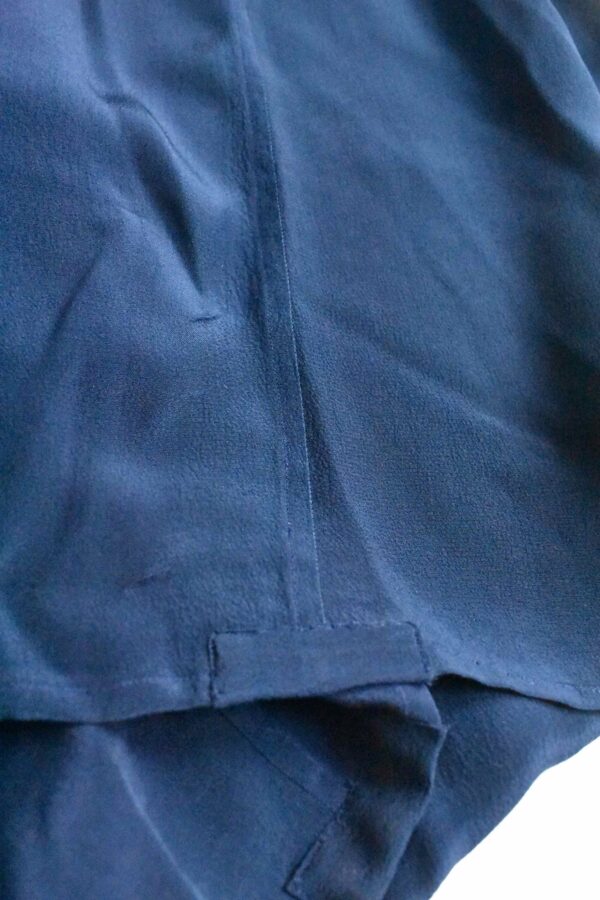 SIMPLE SHIRT IN NAVY SILK CREPE DE CHINE - Image 6