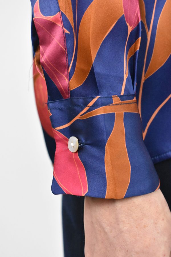BLUE TULIP CHARMEUSE SILK SIMPLE SHIRT - Image 5