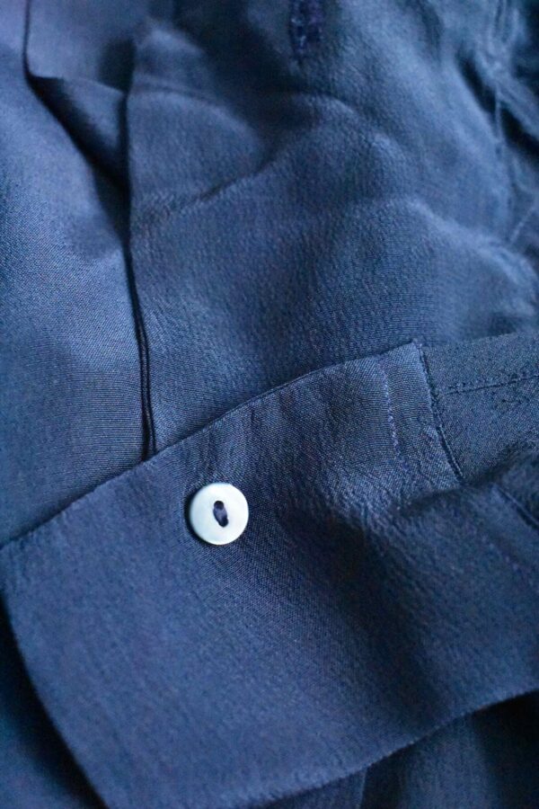 SIMPLE SHIRT IN NAVY SILK CREPE DE CHINE - Image 7