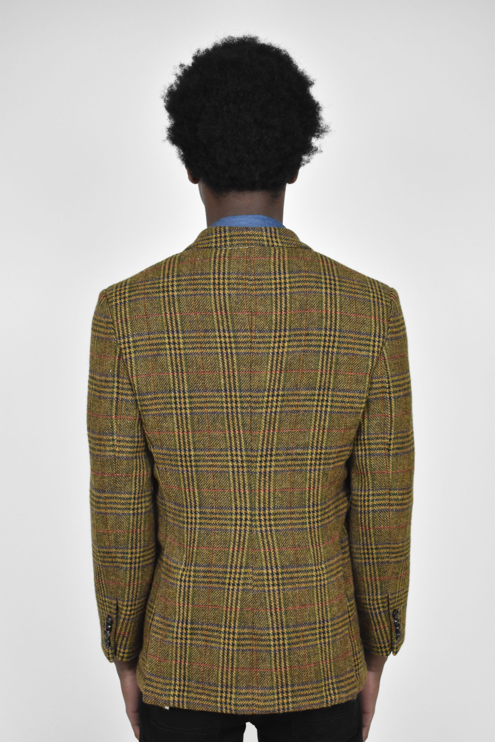 TWO BUTTON JACKET IN PLAID WASHED TWEED 2 3 TWO BUTTON JACKET IN PLAID WASHED TWEED 2 - Image 3