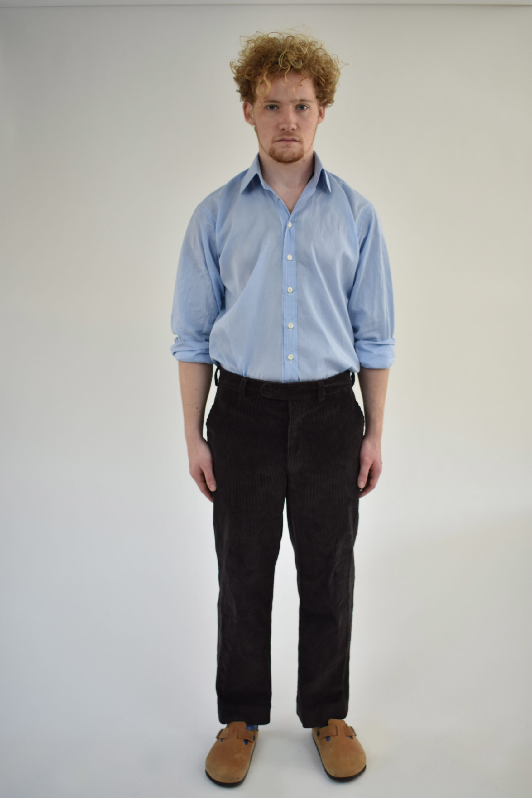 COFFEE BROWN ENGLISH CORDUROY STRAIGHT LEGGED PANTS 2 COFFEE BROWN ENGLISH CORDUROY STRAIGHT LEGGED PANTS - Image 2