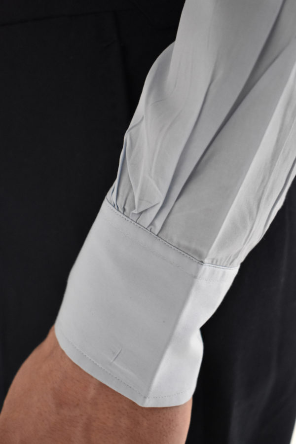 HAND-SEWN FORMAL SHIRT IN FINE CLASSIC BLUE 100s 2-PLY POPLIN 8 HAND-SEWN FORMAL SHIRT IN FINE CLASSIC BLUE 100s 2-PLY POPLIN - Image 8