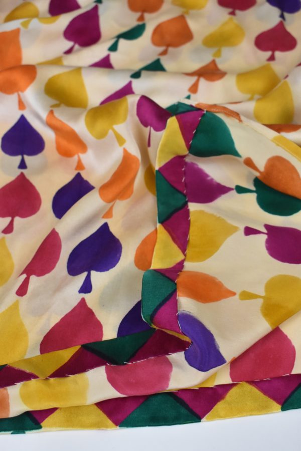 WOOD-BLOCK-PRINTED CHARMEUSE SILK KAFTAN 2 - Image 6