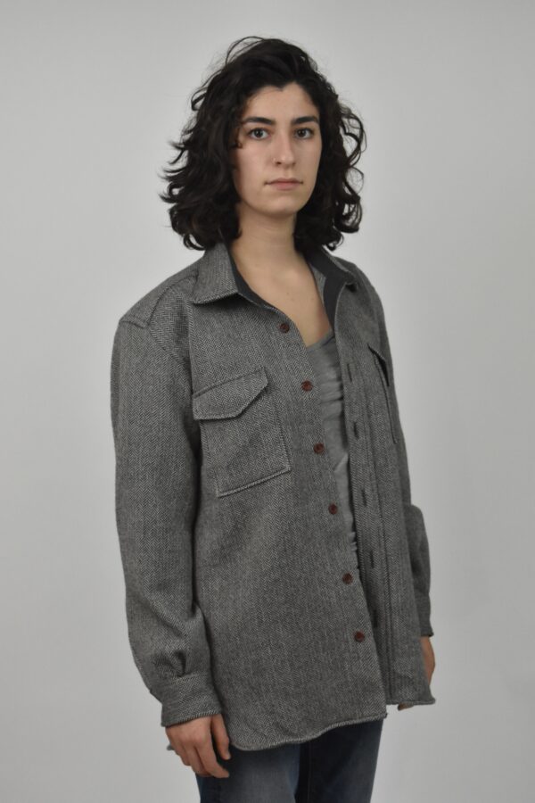 UTTERLY NATURAL, UNDYED WOOLEN OVERSHIRT 1 2 UTTERLY NATURAL, UNDYED WOOLEN OVERSHIRT 1 - Image 2
