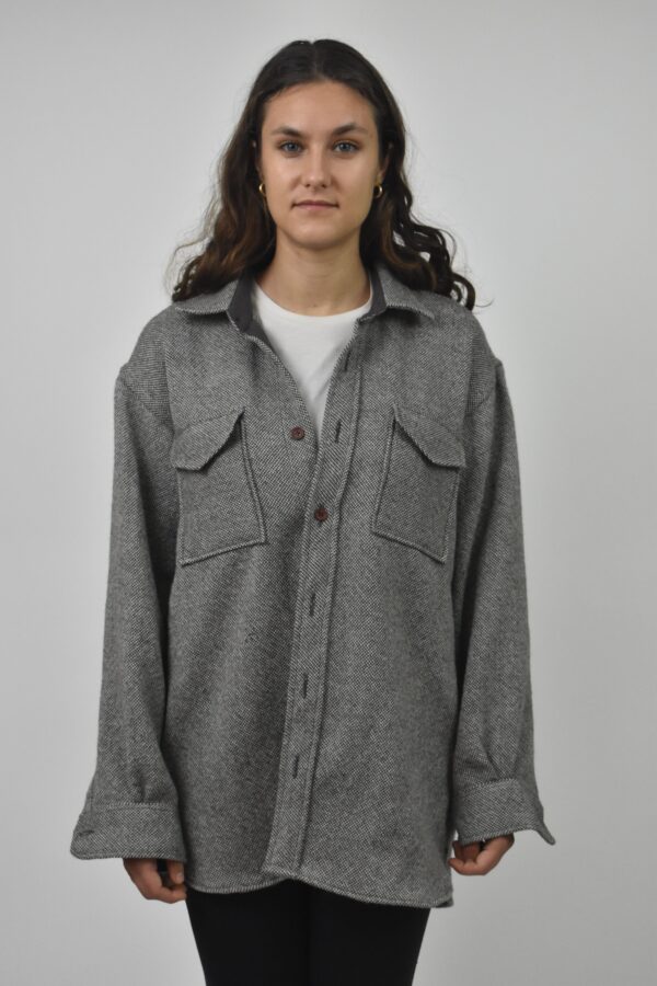UTTERLY NATURAL, UNDYED WOOLEN OVERSHIRT 2