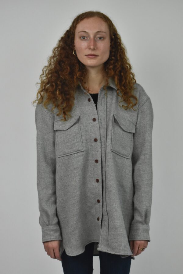 UTTERLY NATURAL, UNDYED WOOLEN OVERSHIRT 3