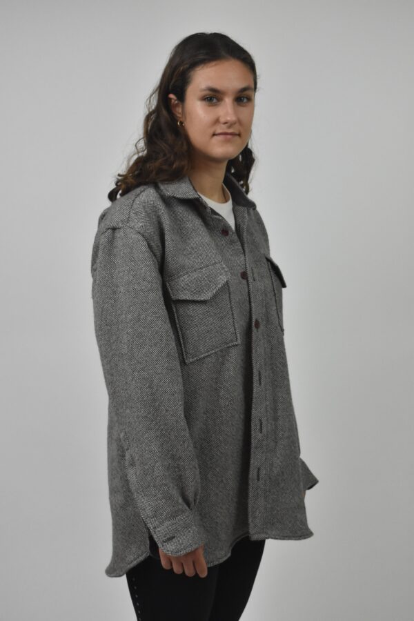 UTTERLY NATURAL, UNDYED WOOLEN OVERSHIRT 2 - Image 2