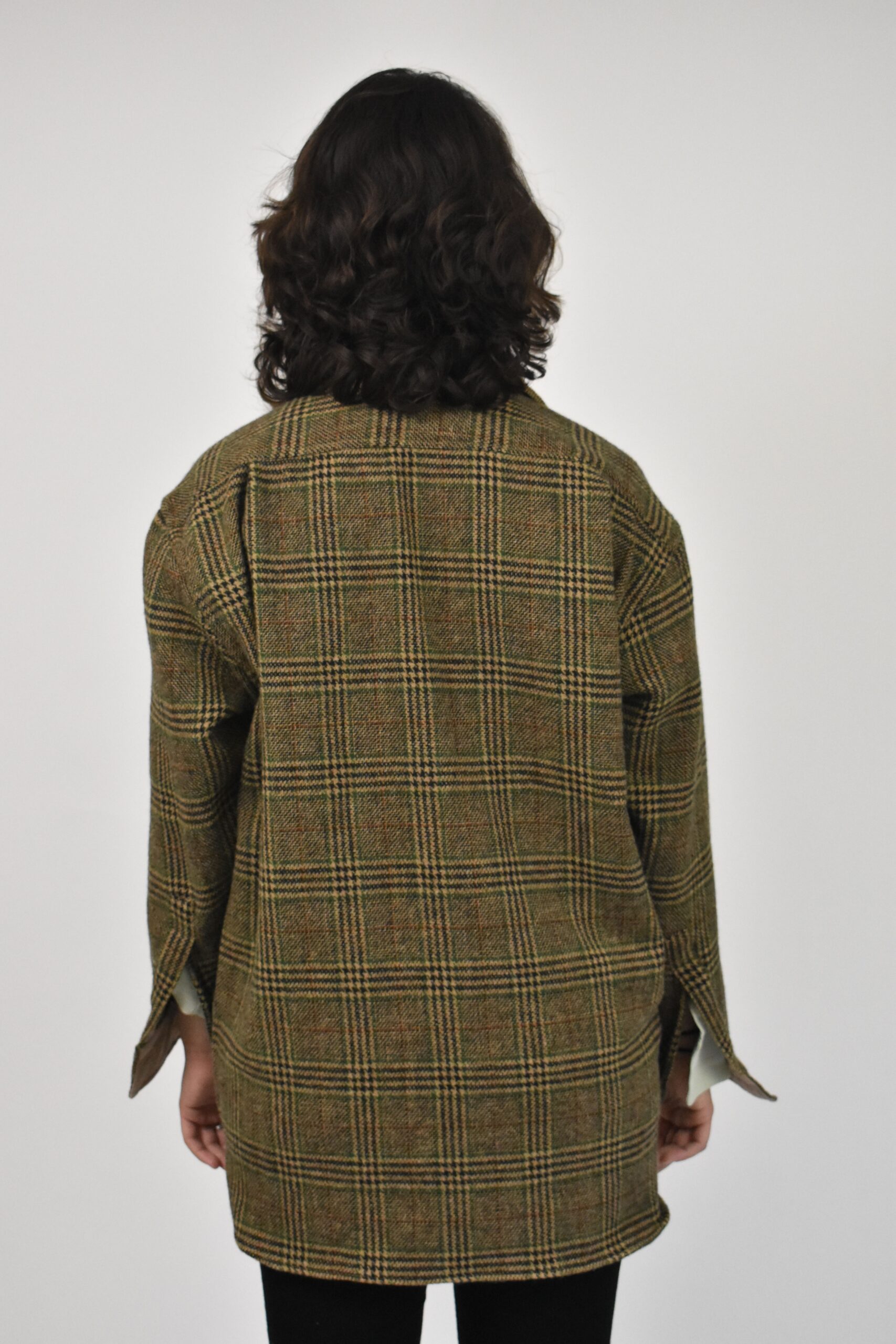 WOMEN'S WASHED WOOL PLAID OVERSHIRT 4 WOMEN'S WASHED WOOL PLAID OVERSHIRT - Image 4
