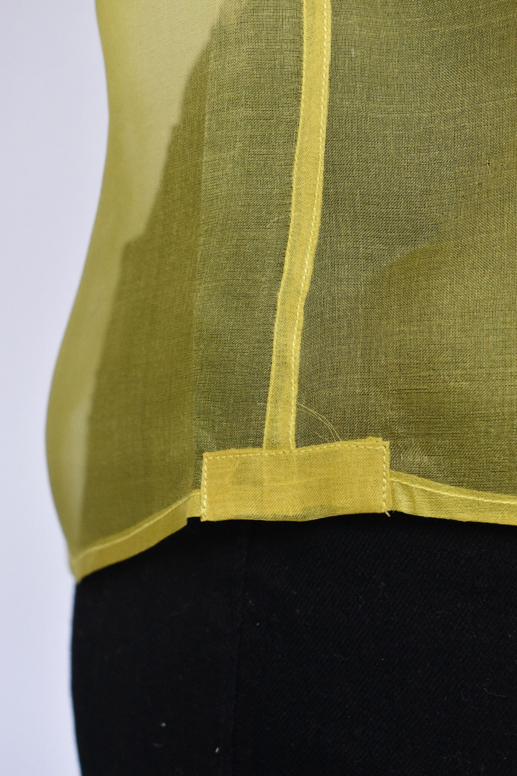 THE LIBRARIAN'S SHIRT IN SHEER MUSTARD SILK 5 THE LIBRARIAN'S SHIRT IN SHEER MUSTARD SILK - Image 5