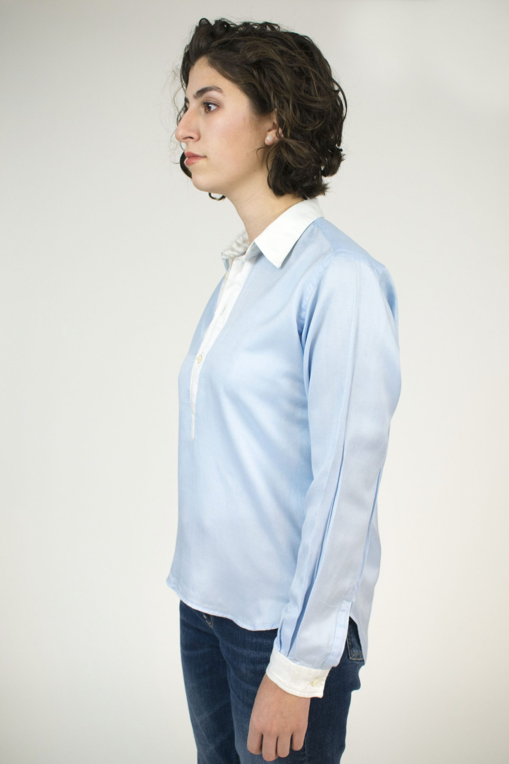 POPOVER SHIRT IN SILK/COTTON BLEND 2 POPOVER SHIRT IN SILK/COTTON BLEND - Image 2