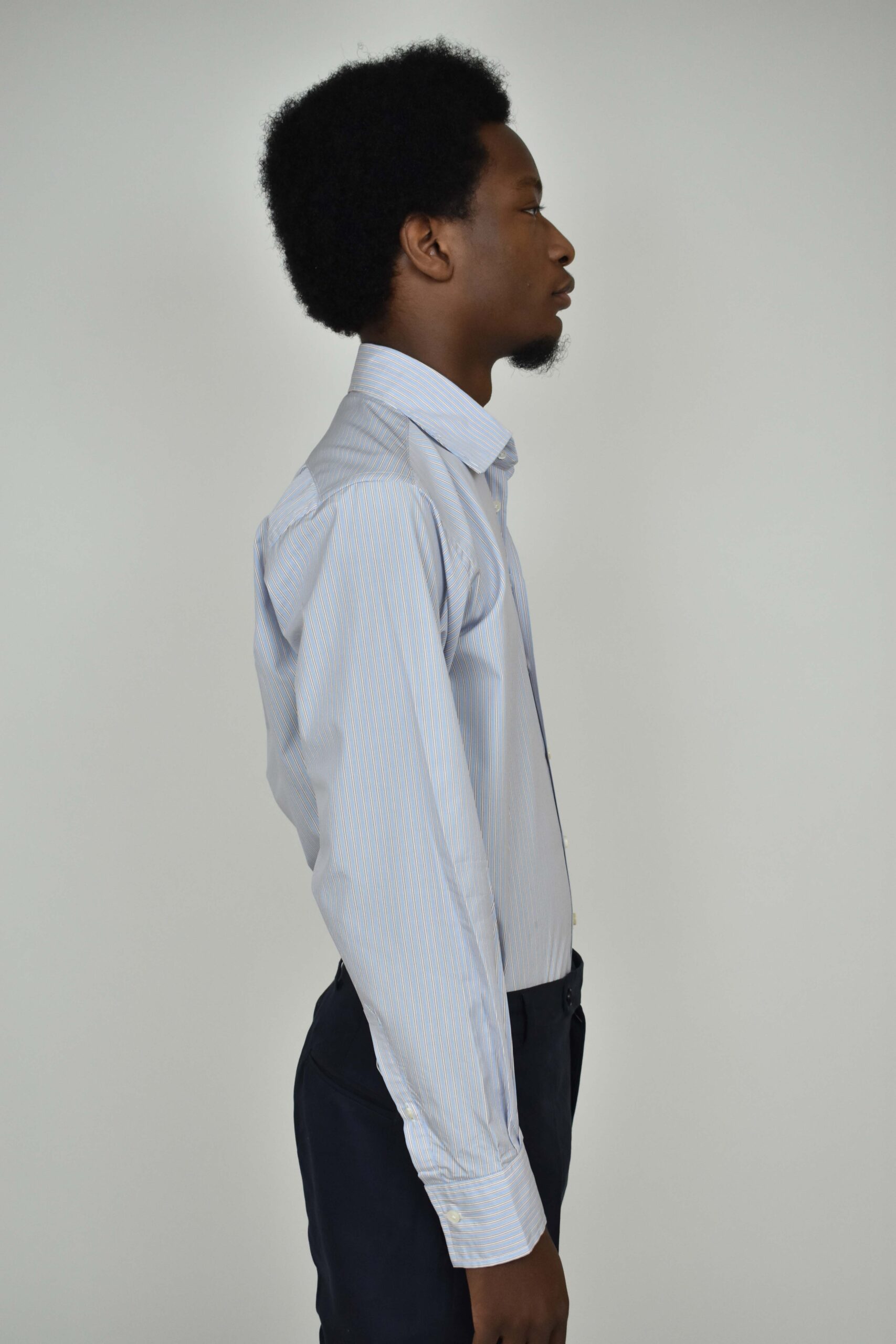 HAND-SEWN GRANDI & RUBINELLI SHIRT IN RED & WHITE ON BLUE 6 HAND-SEWN GRANDI & RUBINELLI SHIRT IN RED & WHITE ON BLUE - Image 6