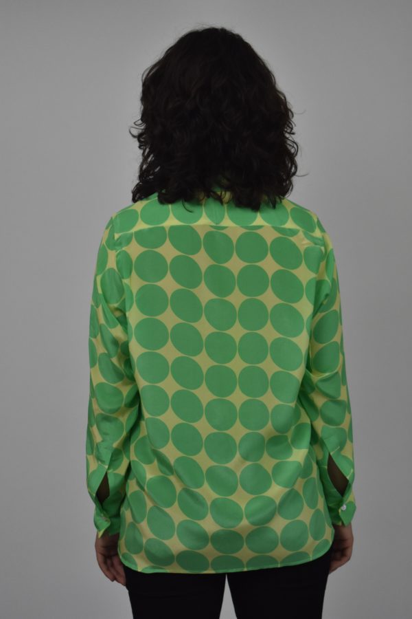 KEY LIME SIMPLE SHIRT IN SILK CREPE DE CHINE - Image 4