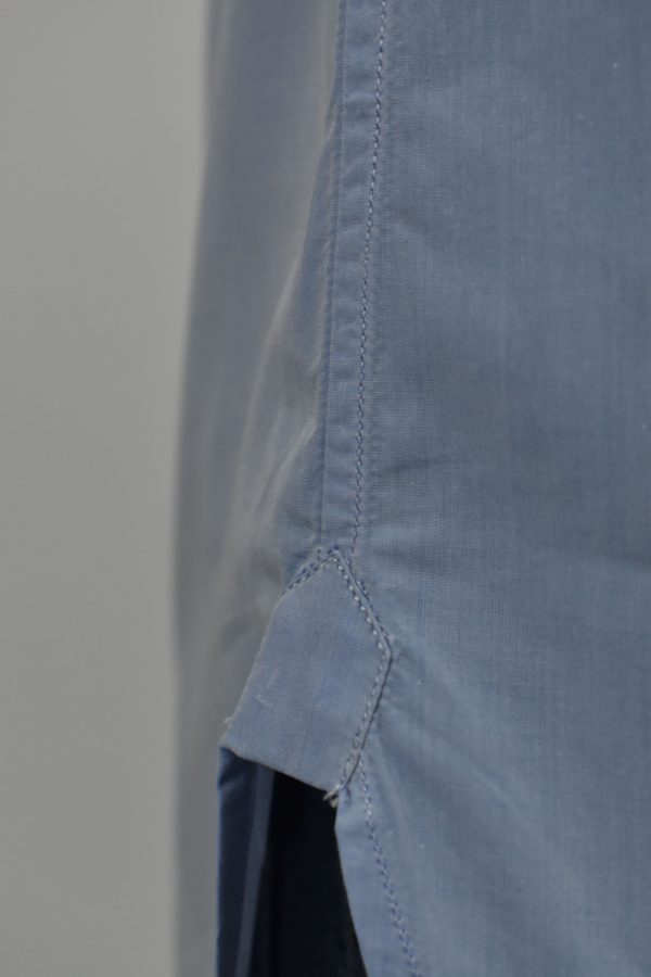 TYPEWRITER COTTON BLUE BAND COLLAR SHIRT 6 TYPEWRITER COTTON BLUE BAND COLLAR SHIRT - Image 6