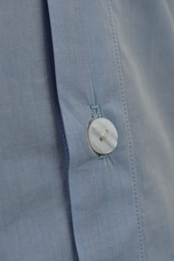 TYPEWRITER COTTON BLUE BAND COLLAR SHIRT 7 TYPEWRITER COTTON BLUE BAND COLLAR SHIRT - Image 7
