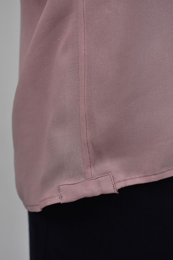 THE LIBRARIAN'S SHIRT IN DUSTY ROSE GEORGETTE SILK - Image 7