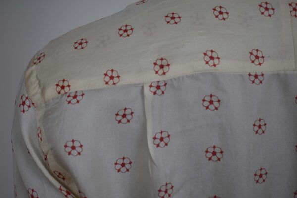 IVORY SILK TWILL SHIRT WITH SMALL FLOWERS - Image 6