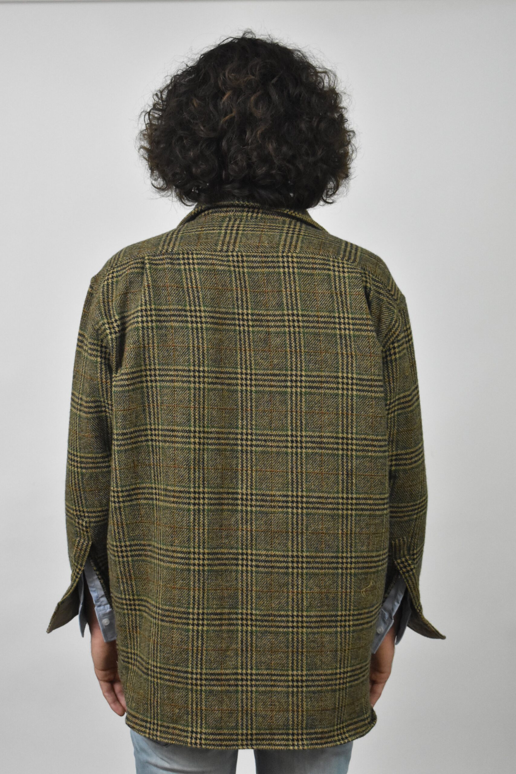 MEN'S WASHED ITALIAN WOOLEN TWEED OVERSHIRT 6 MEN'S WASHED ITALIAN WOOLEN TWEED OVERSHIRT - Image 6