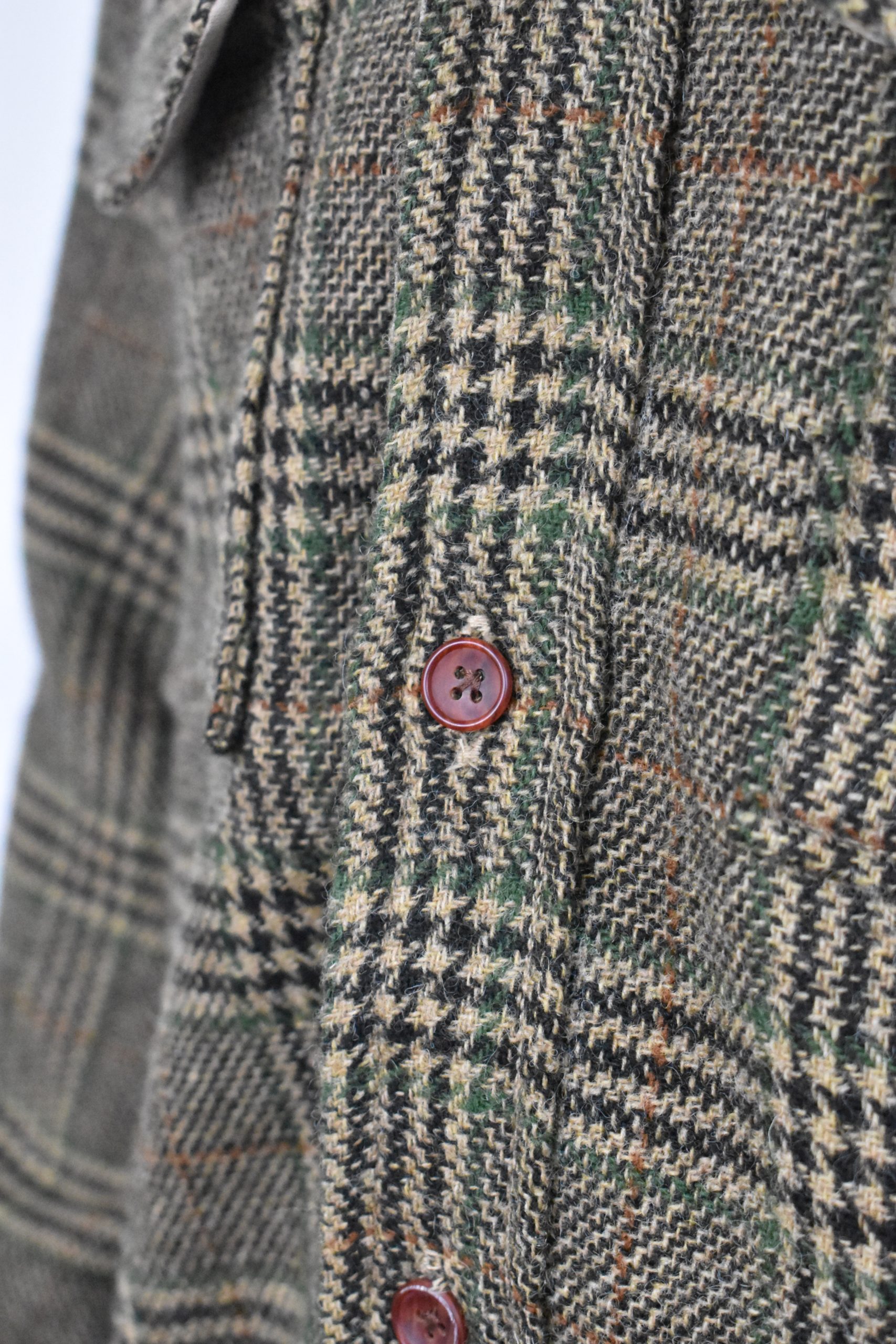 MEN'S WASHED ITALIAN WOOLEN TWEED OVERSHIRT 7 MEN'S WASHED ITALIAN WOOLEN TWEED OVERSHIRT - Image 7