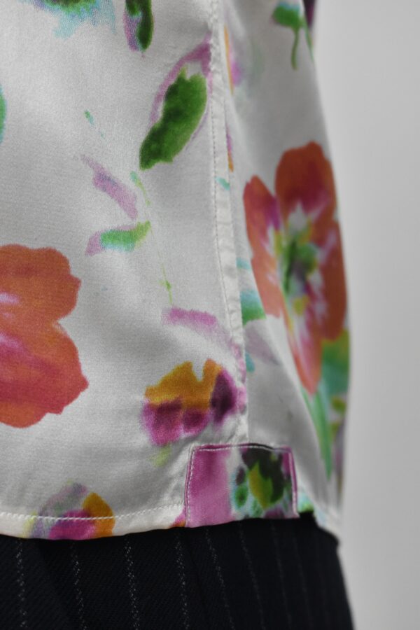SIMPLE SHIRT IN COLORFUL CHARMEUSE SILK 4 SIMPLE SHIRT IN COLORFUL CHARMEUSE SILK - Image 4