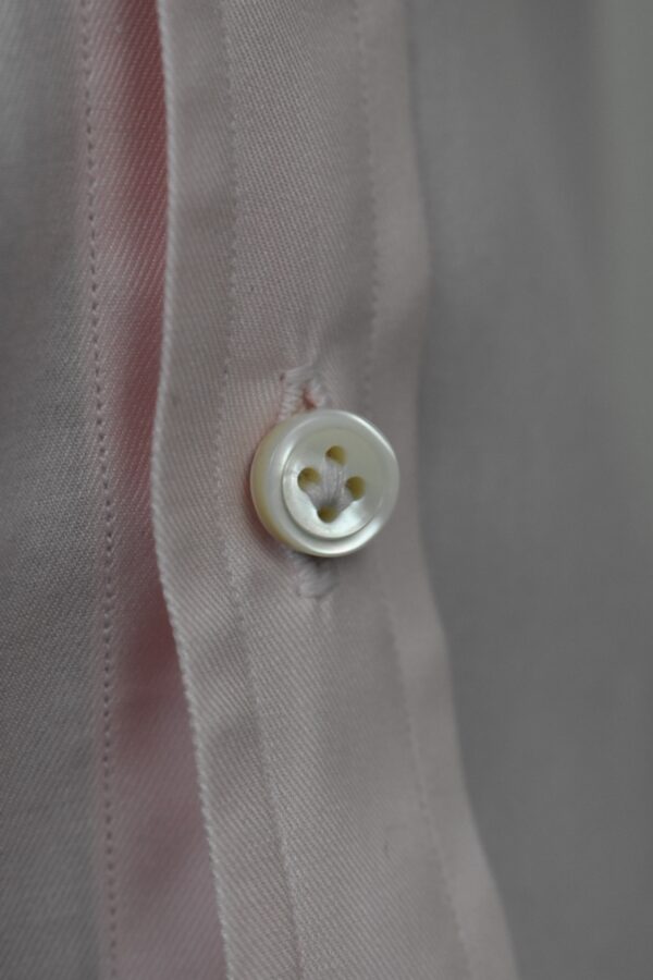 HAND-SEWN FORMAL SHIRT IN LIGHT PINK COTTON TWILL 6 HAND-SEWN FORMAL SHIRT IN LIGHT PINK COTTON TWILL - Image 6