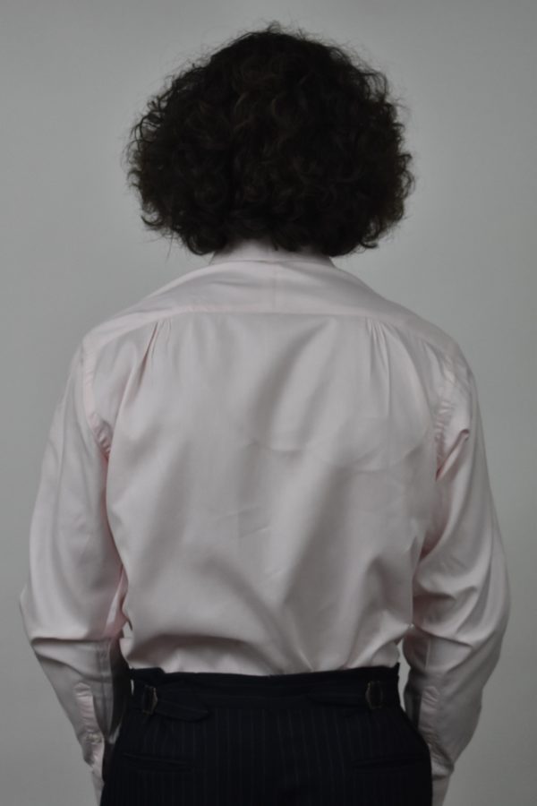 HAND-SEWN FORMAL SHIRT IN LIGHT PINK COTTON TWILL 7 HAND-SEWN FORMAL SHIRT IN LIGHT PINK COTTON TWILL - Image 7