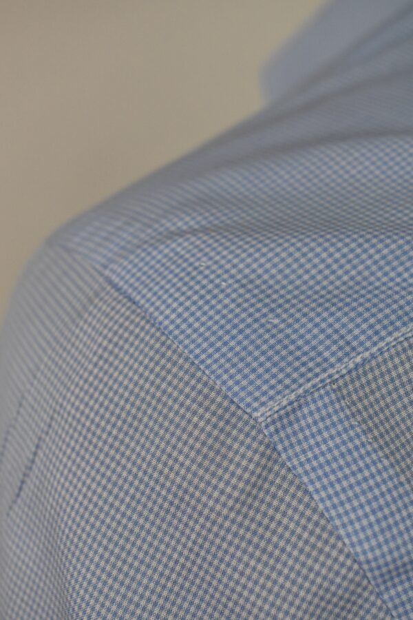 HAND-WORKED GRANDI & RUBINELLI SHIRT IN MICRO CHECKS 8 HAND-WORKED GRANDI & RUBINELLI SHIRT IN MICRO CHECKS - Image 8