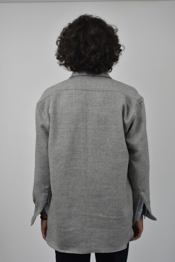 UTTERLY NATURAL, UNDYED ITALIAN WOOLEN TWEED OVERSHIRT 3 5 UTTERLY NATURAL, UNDYED ITALIAN WOOLEN TWEED OVERSHIRT 3 - Image 5