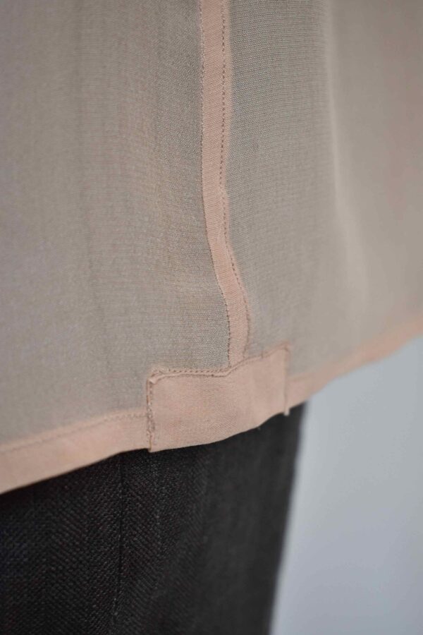 SIMPLE SHIRT IN PEACH SILK CREPE DE CHINE - Image 5