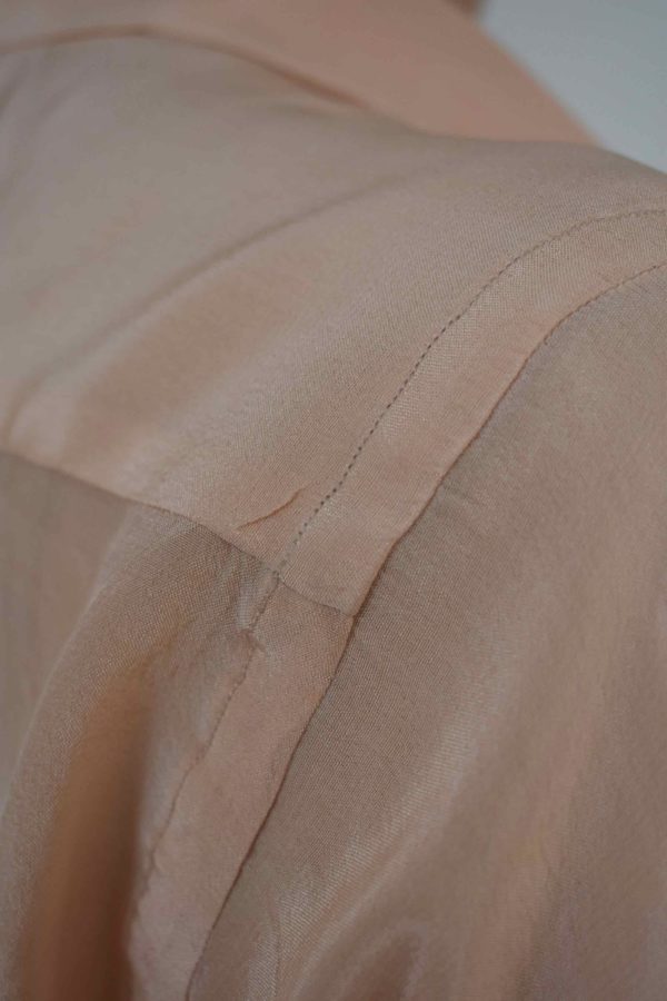 SIMPLE SHIRT IN PEACH SILK CREPE DE CHINE - Image 6