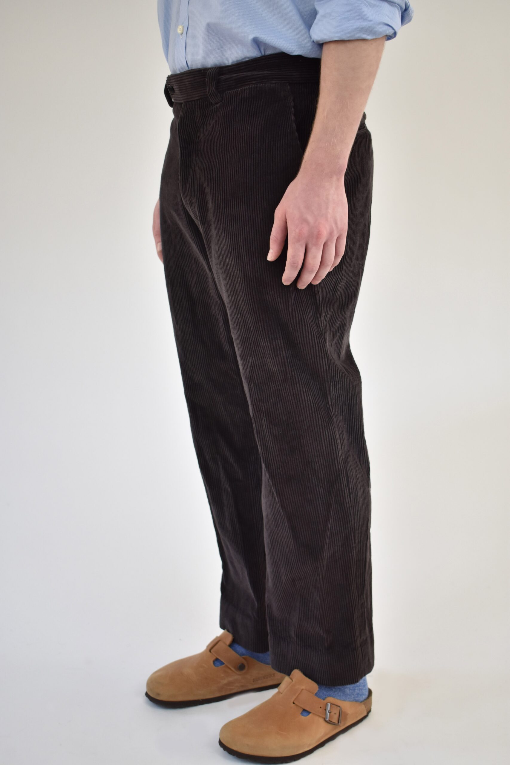 COFFEE BROWN ENGLISH CORDUROY STRAIGHT LEGGED PANTS 3 COFFEE BROWN ENGLISH CORDUROY STRAIGHT LEGGED PANTS - Image 3