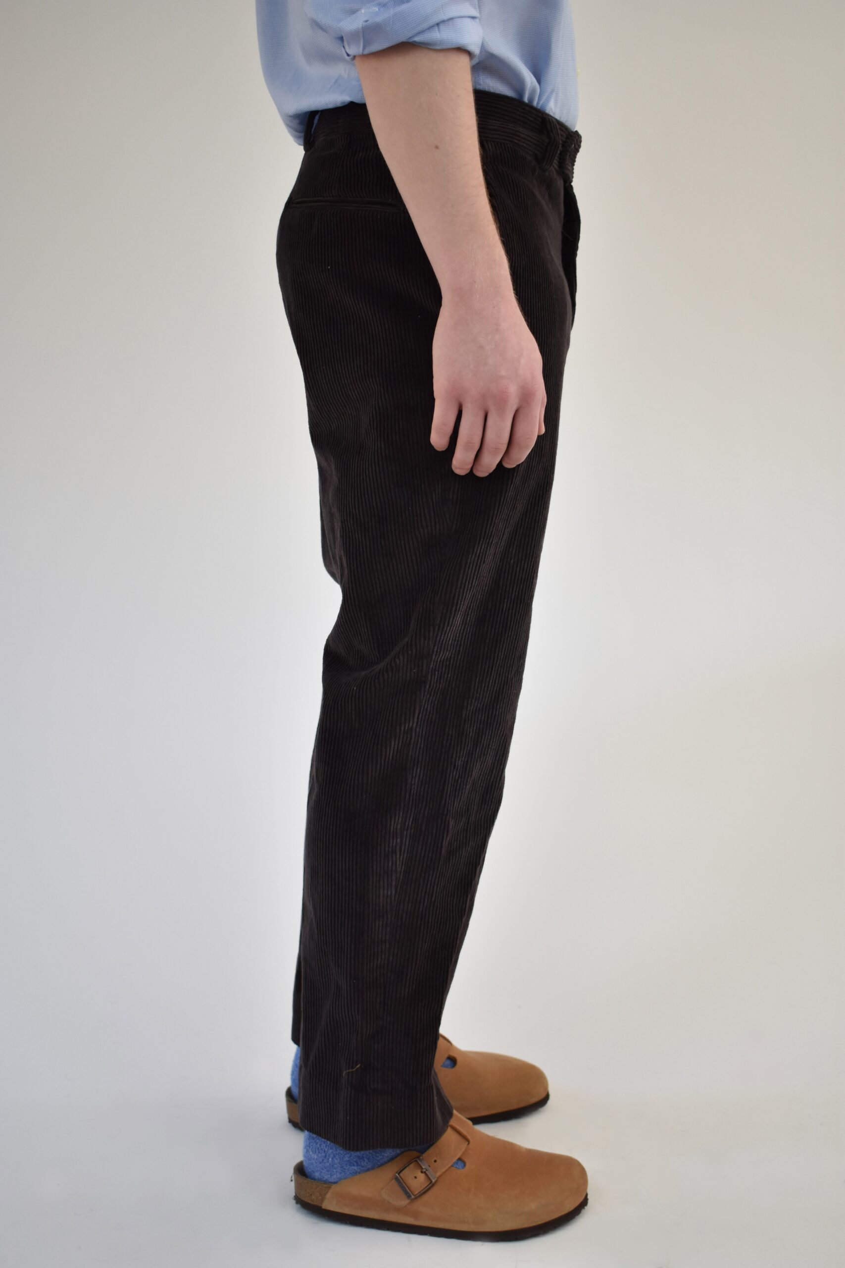 COFFEE BROWN ENGLISH CORDUROY STRAIGHT LEGGED PANTS 4 COFFEE BROWN ENGLISH CORDUROY STRAIGHT LEGGED PANTS - Image 4