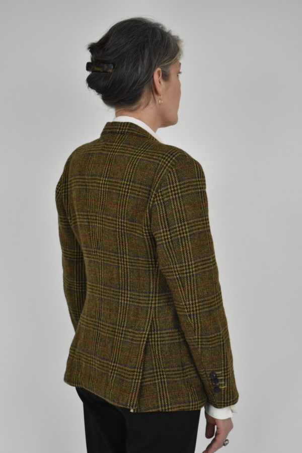 TWO BUTTON JACKET IN PLAID WASHED TWEED 2 - Image 3