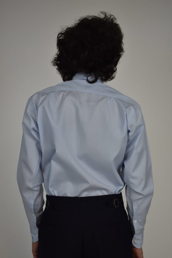 HAND-SEWN FORMAL SHIRT IN FINE CLASSIC BLUE 100s 2-PLY POPLIN 7 HAND-SEWN FORMAL SHIRT IN FINE CLASSIC BLUE 100s 2-PLY POPLIN - Image 7