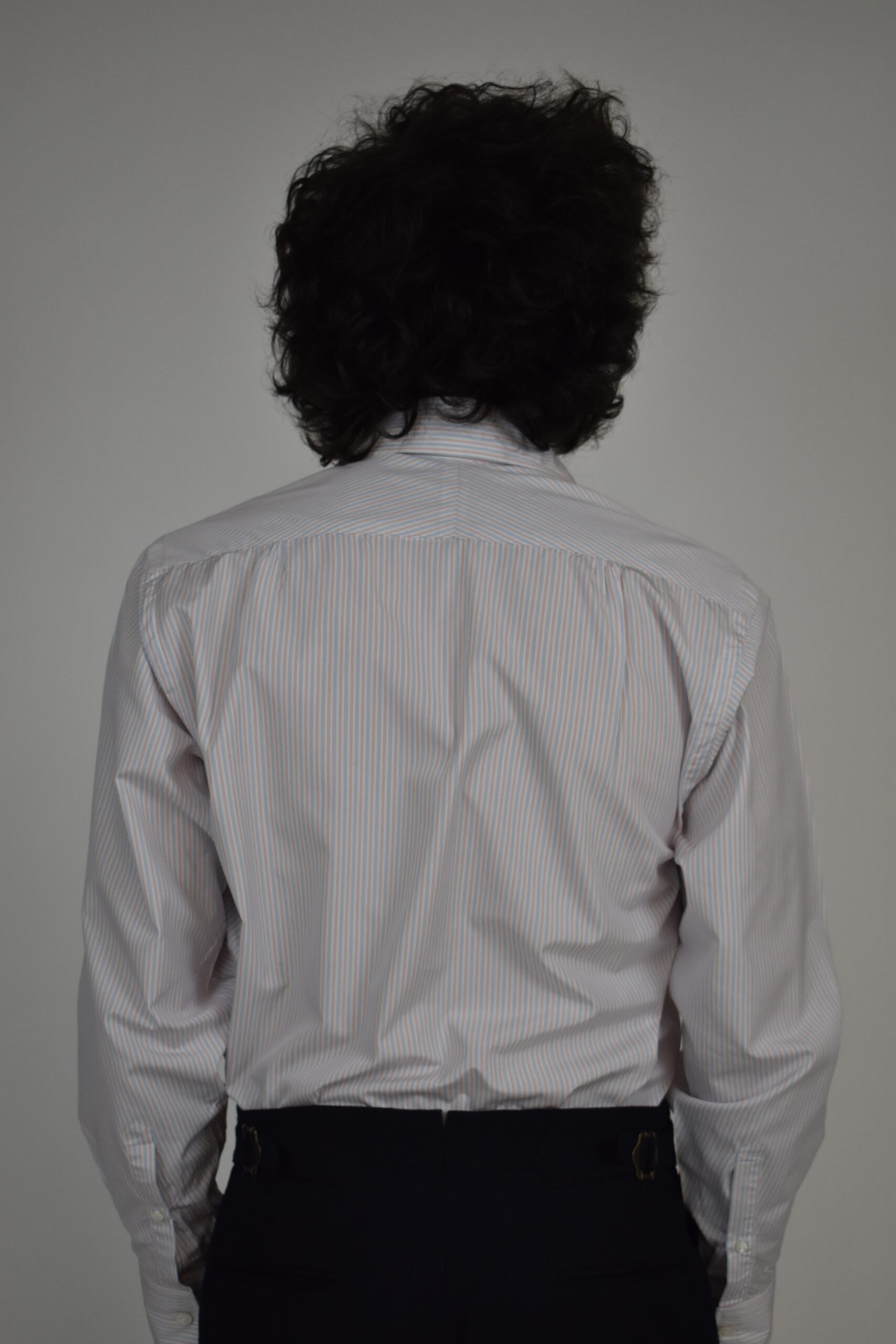 HAND-SEWN GRANDI & RUBINELLI SHIRT IN RED & BLUE ON WHITE 120s 2-PLY POPLIN 8 HAND-SEWN GRANDI & RUBINELLI SHIRT IN RED & BLUE ON WHITE 120s 2-PLY POPLIN - Image 8