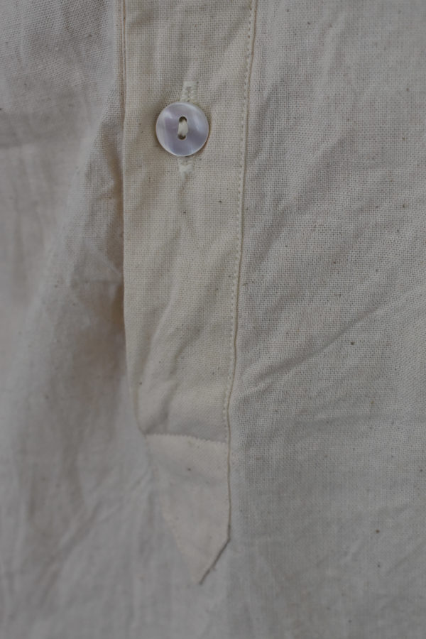 POPOVER SHIRT IN UNDYED, HANDLOOMED COTTON 7 POPOVER SHIRT IN UNDYED, HANDLOOMED COTTON - Image 7