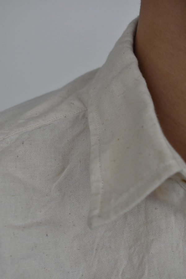 POPOVER SHIRT IN UNDYED, HANDLOOMED COTTON 8 POPOVER SHIRT IN UNDYED, HANDLOOMED COTTON - Image 8