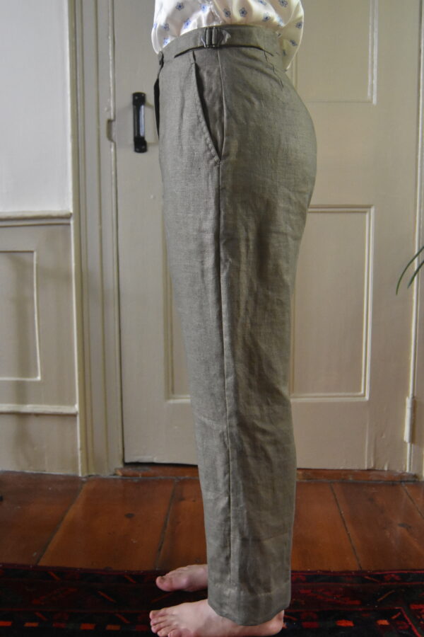 OLIVE GREEN LINEN SUIT - Image 6