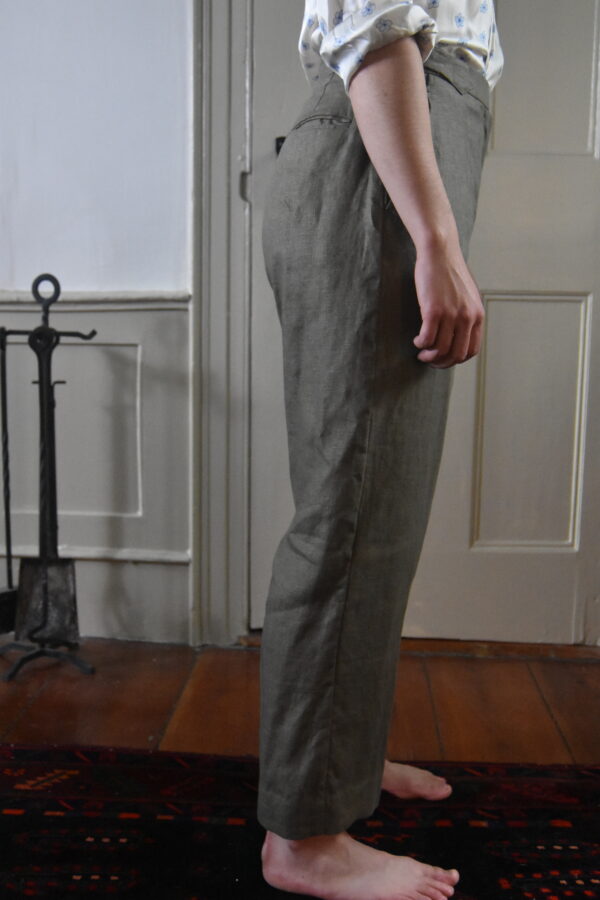 OLIVE GREEN LINEN SUIT - Image 9