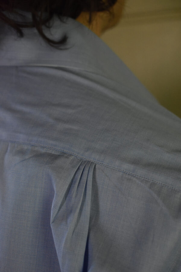 HAND-SEWN SHIRT IN BLUE END-ON-END 120s 2-PLY POPLIN 5 HAND-SEWN SHIRT IN BLUE END-ON-END 120s 2-PLY POPLIN - Image 5
