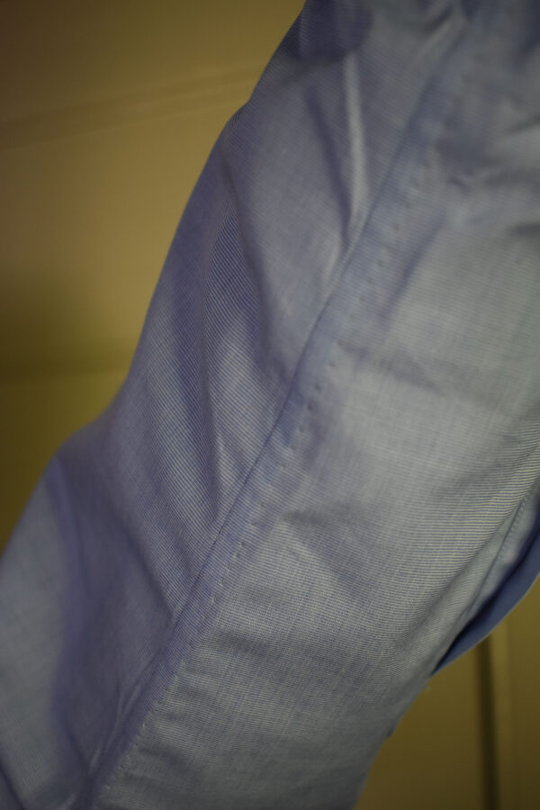 HAND-SEWN SHIRT IN BLUE END-ON-END 120s 2-PLY POPLIN 12 HAND-SEWN SHIRT IN BLUE END-ON-END 120s 2-PLY POPLIN - Image 12