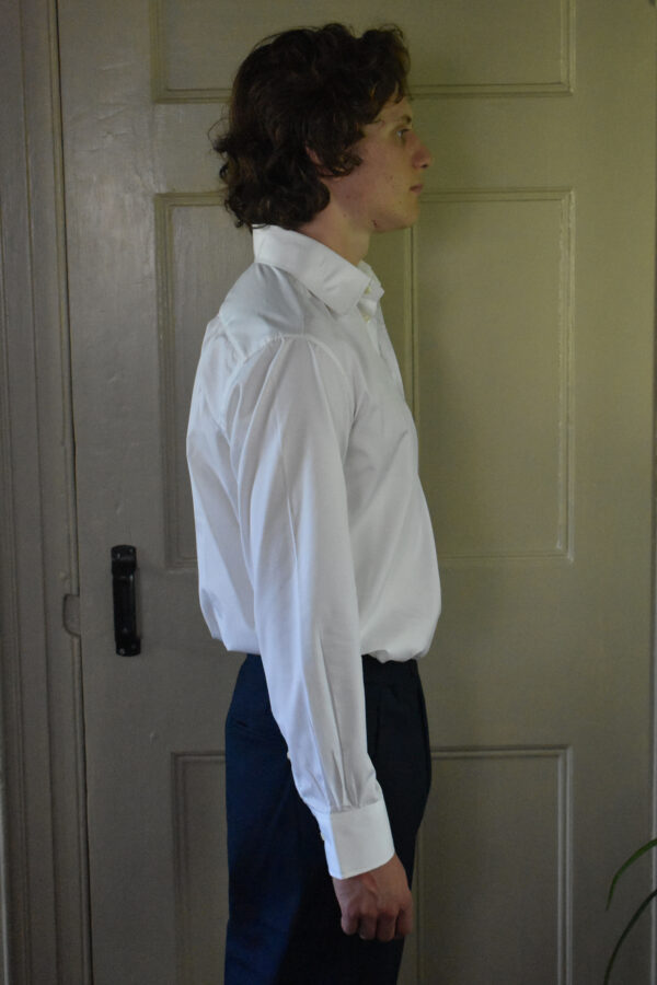HAND-SEWN SHIRT IN WHITE 120s 2-PLY POPLIN 2 HAND-SEWN SHIRT IN WHITE 120s 2-PLY POPLIN - Image 2