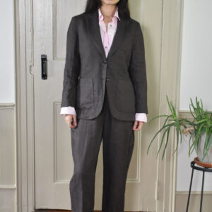 COFFE BROWN LINEN SUIT