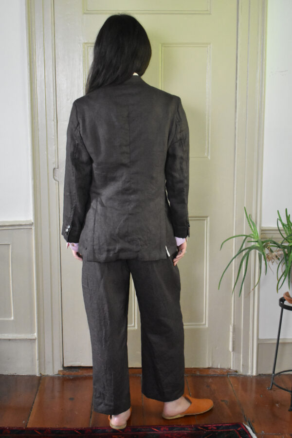COFFE BROWN LINEN SUIT 3 COFFE BROWN LINEN SUIT - Image 3