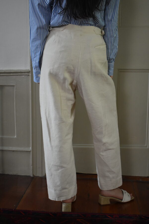 STRAIGHT PANTS IN UNDYED HANDLOOMED COTTON 3 STRAIGHT PANTS IN UNDYED HANDLOOMED COTTON - Image 3